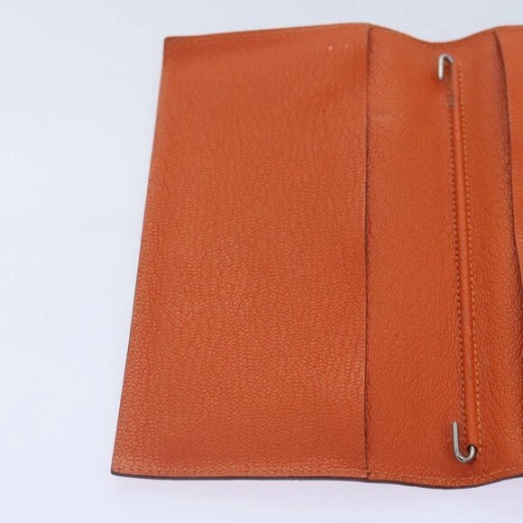 HERMES Agenda Vision Day Planner Cover Leather Orange Silver - Picture 13 of 16